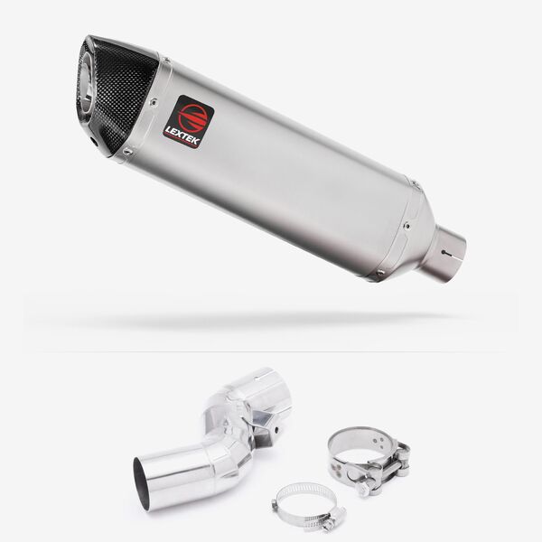 Lextek Matt Stainless Steel VP1 300mm Exhaust with Link Pipe for Kawasaki Ninja H2 SX (18-20)