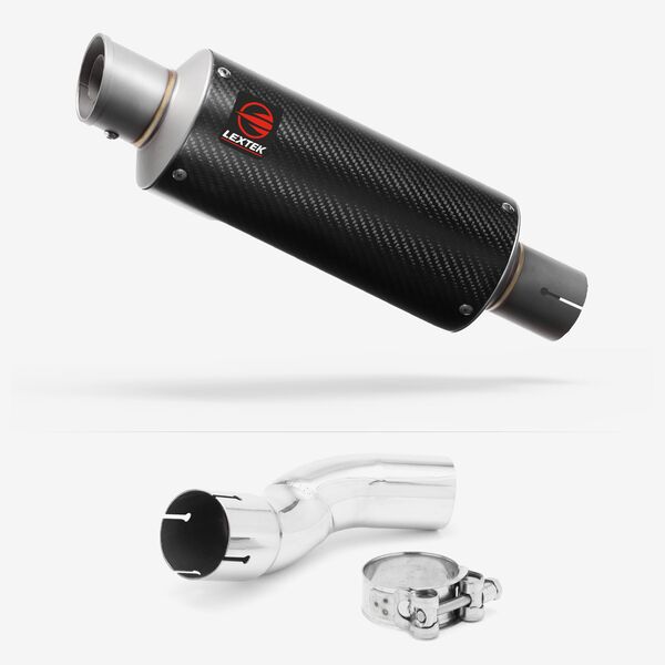 Lextek Carbon Fibre GP8C 240mm Exhaust with Link Pipe for Kawasaki Z H2 (20-23)