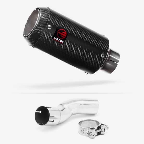 Lextek Carbon Fibre CP8C 150mm Exhaust with Link Pipe for Kawasaki Z H2 (20-23)