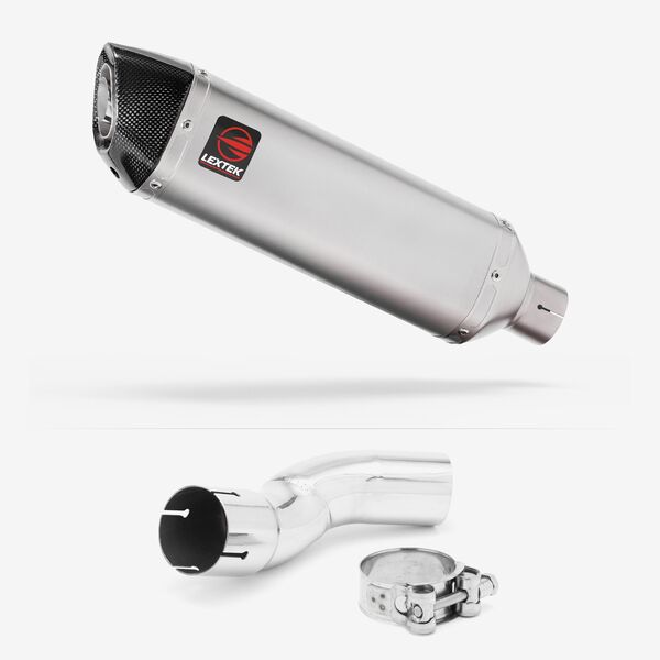 Lextek Matt Stainless Steel VP1 300mm Exhaust with Link Pipe for Kawasaki Z H2 (20-23)