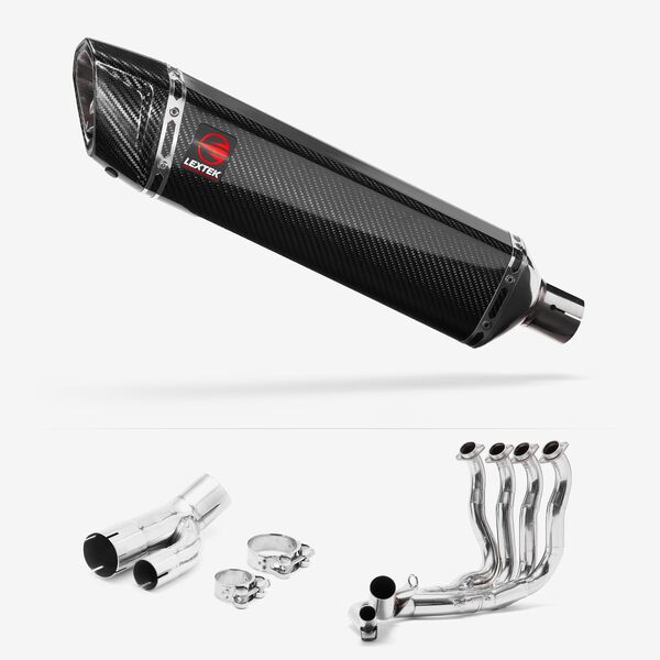 Lextek Carbon Fibre SP7C 400mm Exhaust System for BMW S1000R 2017-2020