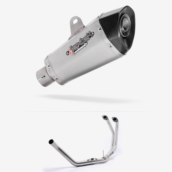 Lextek Stainless Steel XP10 Matt Exhaust System 210mm Left Hand Racing Exhaust System