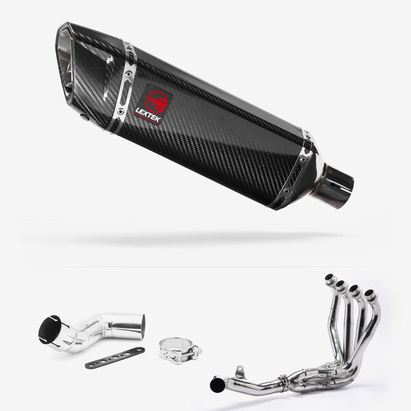 Lextek Carbon Fibre SP9C 300mm Exhaust System for Kawasaki Ninja 1000SX (20- )