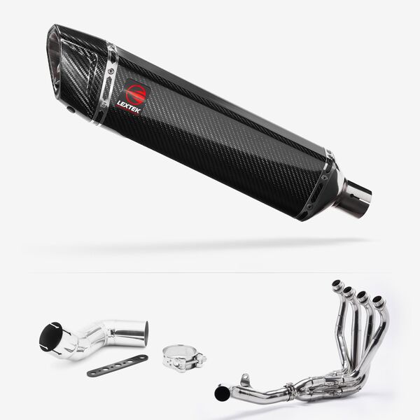 Lextek Carbon Fibre SP7C 400mm Exhaust System for Kawasaki Ninja 1000SX (20- )