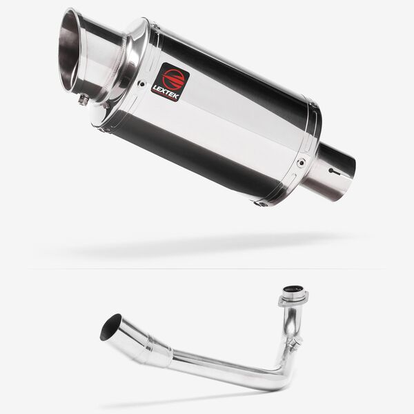 Lextek Stainless Steel YP4 Stubby Exhaust System 200mm for Lexmoto Pegasus 300