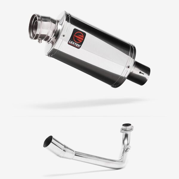 Lextek Polished Stainless Steel OP4 200mm Exhaust System for Lexmoto Pegasus 300