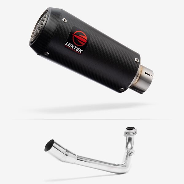 Lextek Carbon Fibre CP9C 180mm Exhaust System for Lexmoto Pegasus 300