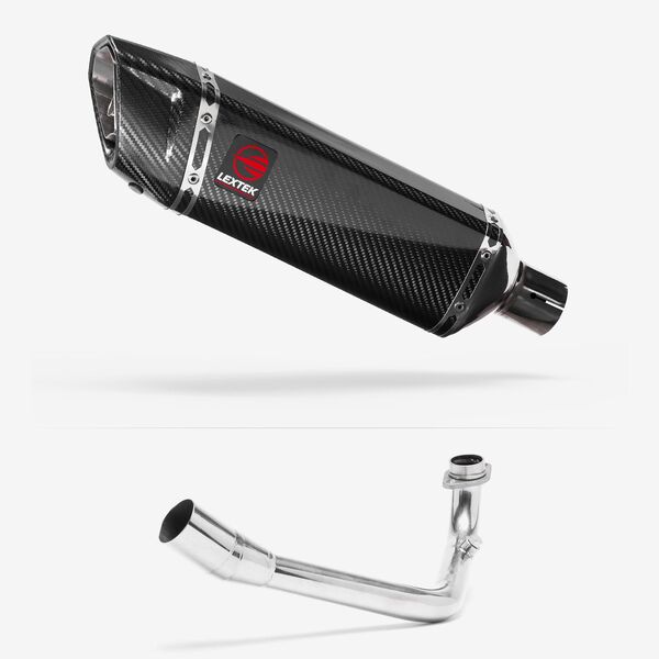 Lextek Carbon Fibre SP9C 300mm Exhaust System for Lexmoto Pegasus 300
