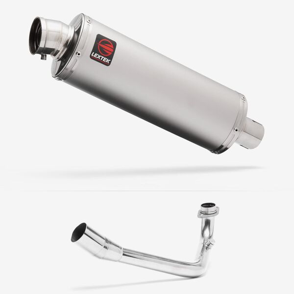 Lextek Matt Stainless Steel OP1 350mm Exhaust System for Lexmoto Pegasus 300