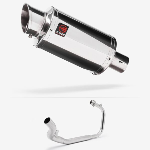 Lextek Stainless Steel YP4 Stubby Exhaust System 200mm for Lexmoto LXR 125