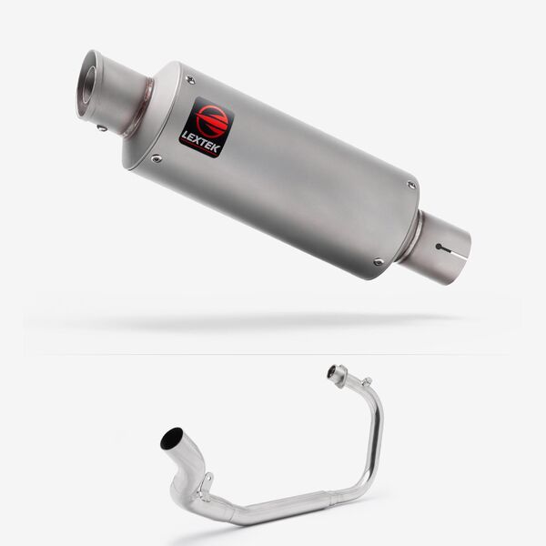Lextek Matt Stainless Steel GP1 240mm Exhaust System for Lexmoto LXR 125