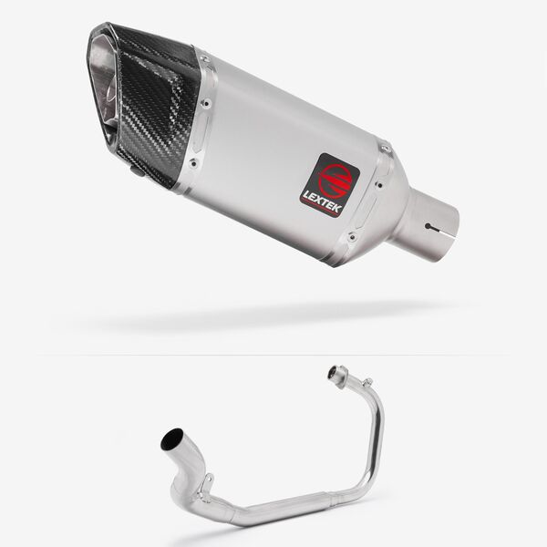Lextek Matt Stainless Steel SP5 200mm Exhaust System for Lexmoto LXR 125