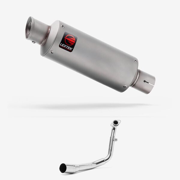 Lextek Matt Stainless Steel GP1 240mm Exhaust System for Lexmoto Titan Euro 5 (2021-)