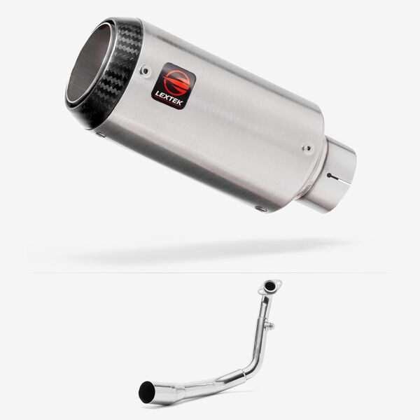 Lextek Matt Stainless Steel CP1 150mm Exhaust System for Lexmoto Titan Euro 5 (2021-)