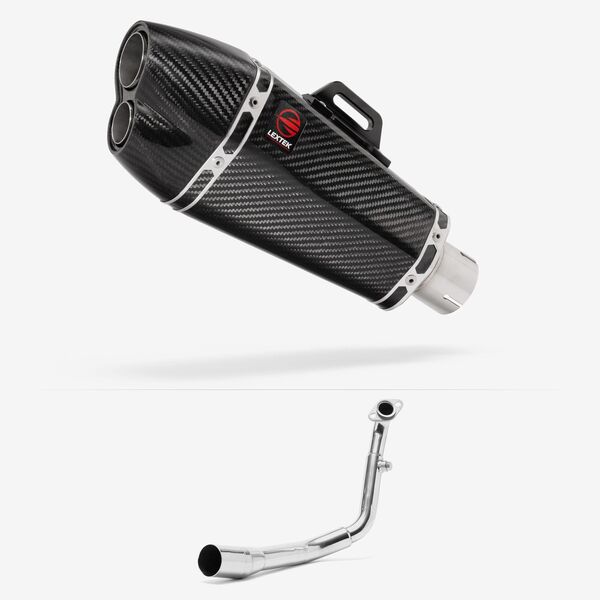 Lextek Carbon Fibre XP13C 210mm Exhaust System for Lexmoto Titan Euro 5 (2021-)
