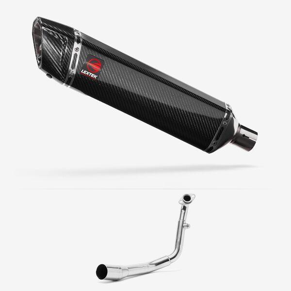 Lextek Carbon Fibre SP7C 400mm Exhaust System for Lexmoto Titan Euro 5 (2021-)