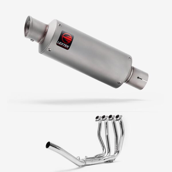 Lextek Matt Stainless Steel GP1 240mm Exhaust System for Suzuki GSX 1300 R Hayabusa (21-24)