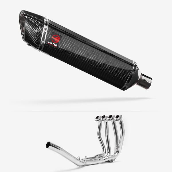 Lextek Carbon Fibre SP7C 400mm Exhaust System for Suzuki GSX 1300 R Hayabusa (21-24) Single Sided
