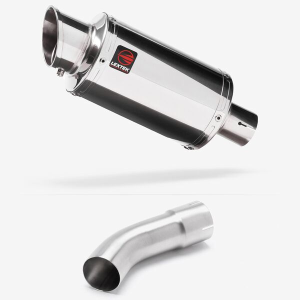 Lextek Stainless Steel YP4 Stubby Exhaust 200mm with Link Pipe for Suzuki GSX-S 1000 (21-24)