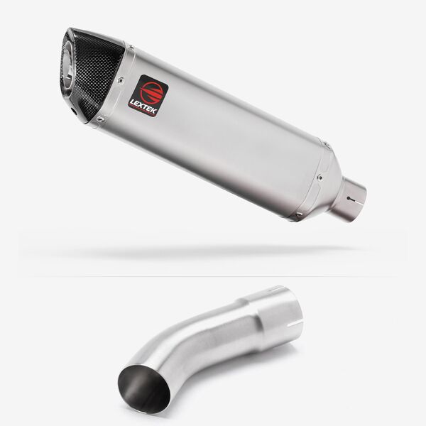 Lextek Matt Stainless Steel VP1 300mm Exhaust with Link Pipe for Suzuki GSX-S 1000 (21-24)