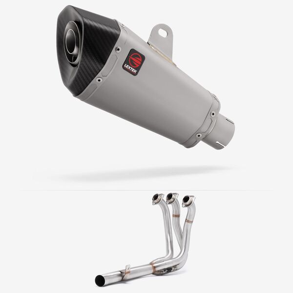 Lextek Matt Stainless Steel XP10 210mm Low Level Exhaust System for Yamaha MT-09 (21-24)