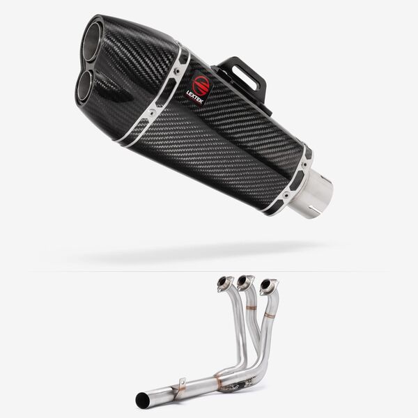 Lextek Carbon Fibre XP13C 210mm Low Level Exhaust System for Yamaha MT-09 (21-24)