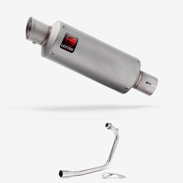 Lextek Matt Stainless Steel GP1 240mm Exhaust System for Lexmoto ZSB 125
