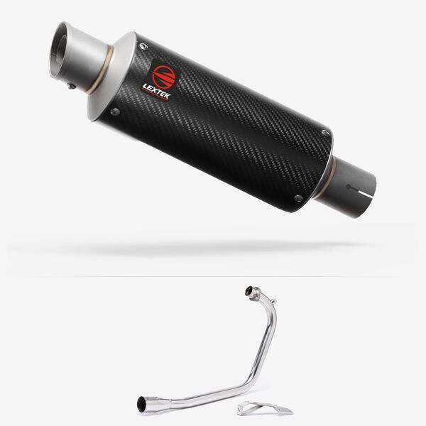 Lextek Carbon Fibre GP8C 240mm Exhaust System for Lexmoto ZSB 125