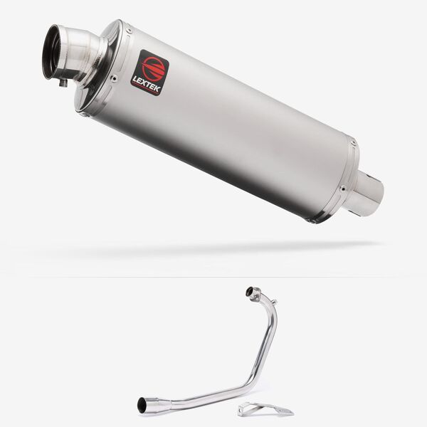 Lextek Matt Stainless Steel OP1 350mm Exhaust System for Lexmoto ZSB 125