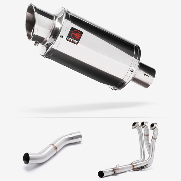 Lextek Stainless Steel YP4 Full Exhaust System 200mm Exhaust System with High Level Link Pipe