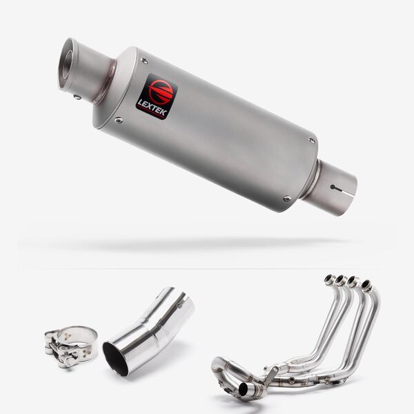 Lextek Matt Stainless Steel GP1 240mm Exhaust System for Honda CB1000R (18-24)