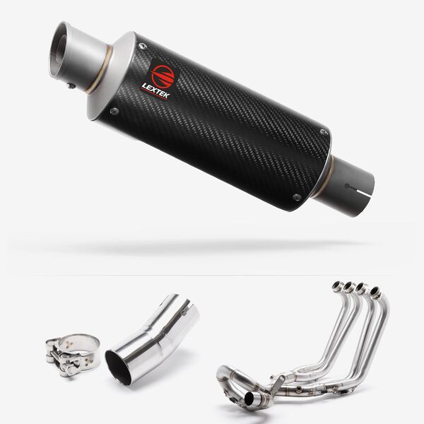 Lextek Carbon Fibre GP8C 240mm Exhaust System for Honda CB1000R (18-24)