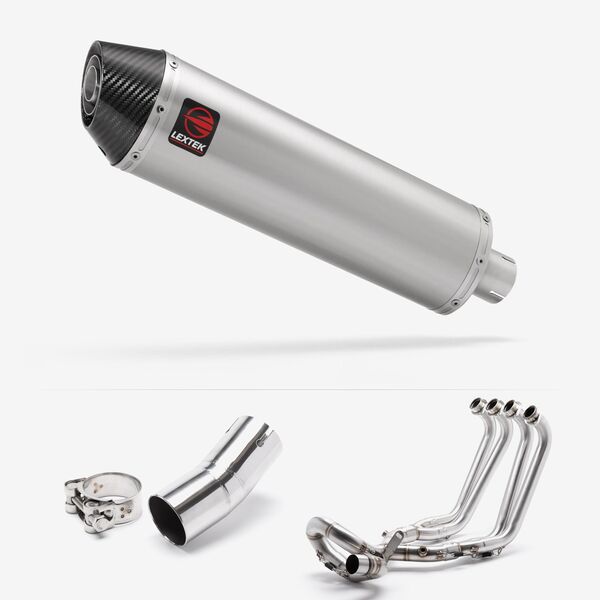Lextek Brushed Stainless Steel RP1 400mm Exhaust System for Honda CB1000R (18-24)