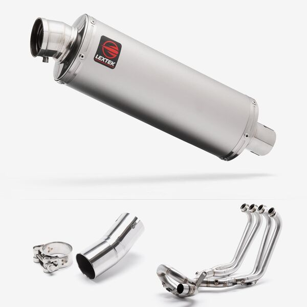 Lextek Matt Stainless Steel OP1 350mm Exhaust System for Honda CB1000R (18-24)