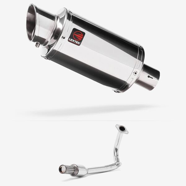 Lextek Stainless Steel YP4 Full Exhaust System for Lexmoto Echo 50 (17-24)