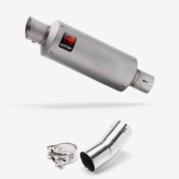 Lextek Matt Stainless Steel GP1 240mm Exhaust with Link Pipe for Honda CB1000R (18-24)