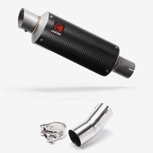 Lextek Carbon Fibre GP8C 240mm Exhaust with Link Pipe for Honda CB1000R (18-24)