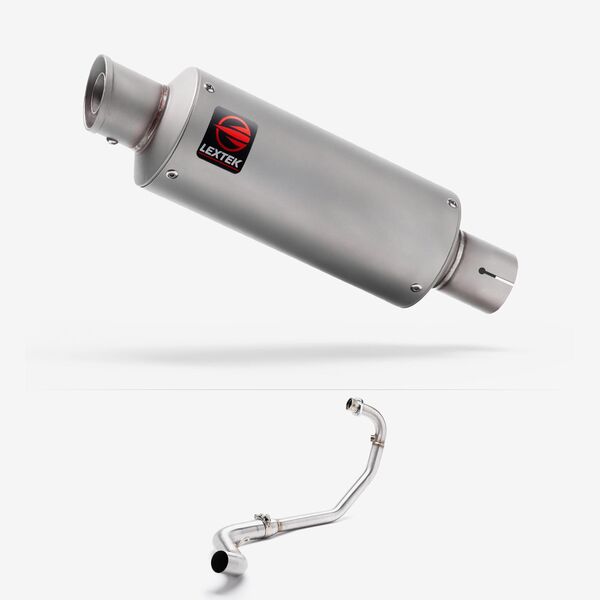 Lextek Matt Stainless Steel GP1 240mm Exhaust System for Lexmoto RSS 125 (22-24)