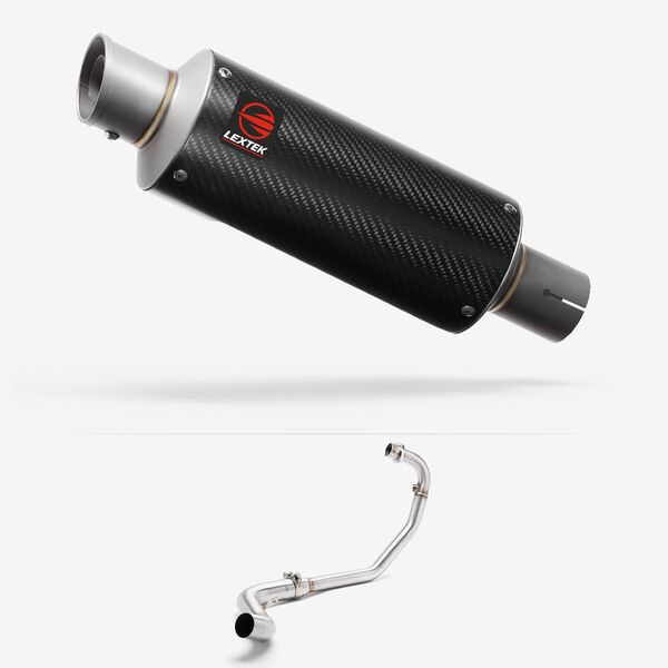 Lextek Carbon Fibre GP8C 240mm Exhaust System for Lexmoto RSS 125 (22-24)