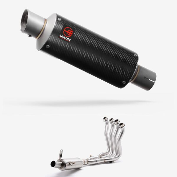 Lextek Carbon Fibre GP8C 240mm Exhaust System for Suzuki GSX-S 1000/GT/KATANA 2015-2024