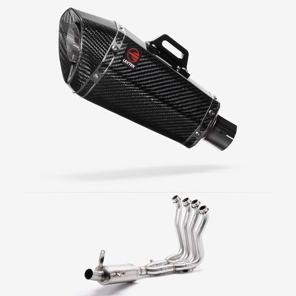 Lextek Carbon Fibre XP8C 210mm Exhaust System for Suzuki GSX-S 1000/GT/KATANA 2015-2024