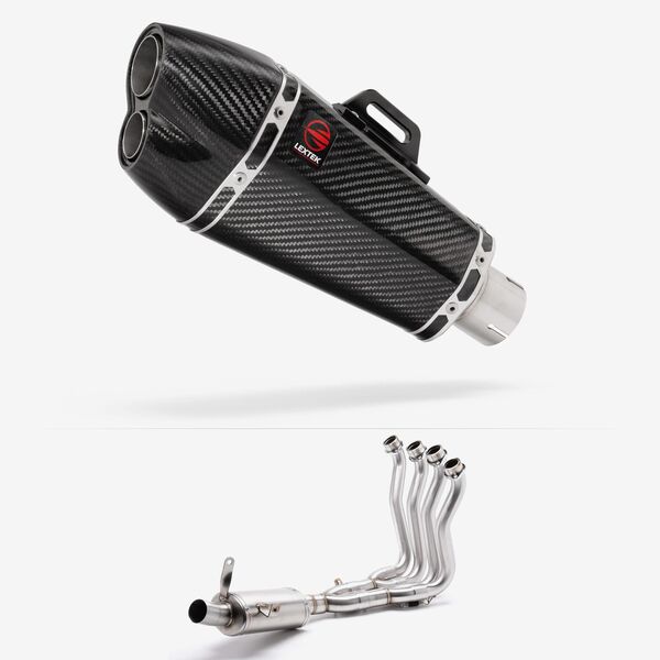 Lextek Carbon Fibre XP13C 210mm Exhaust System for Suzuki GSX-S 1000/GT/KATANA 2015-2024