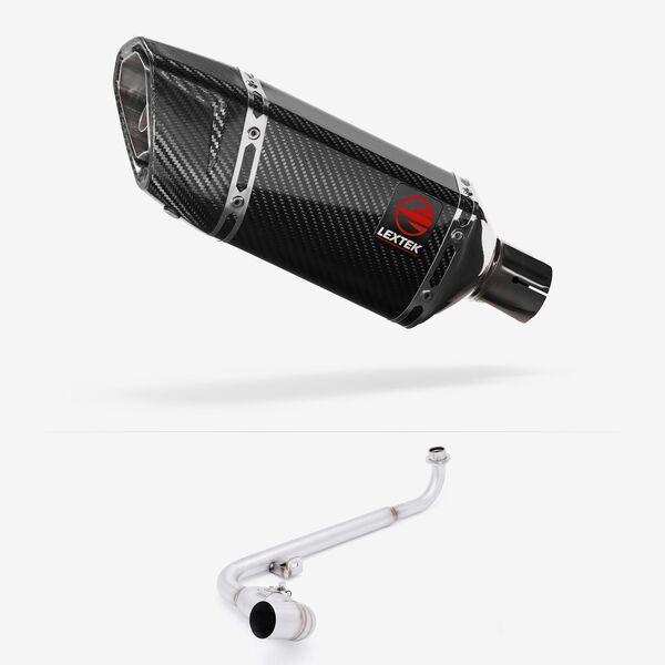 Lextek Carbon Fibre SP11C 200mm Exhaust System for Honda  MSX 125  2021-2024