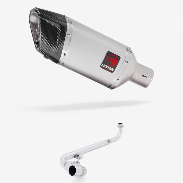 Lextek Matt Stainless Steel SP5 200mm Exhaust System for Honda  MSX 125  2021-2024