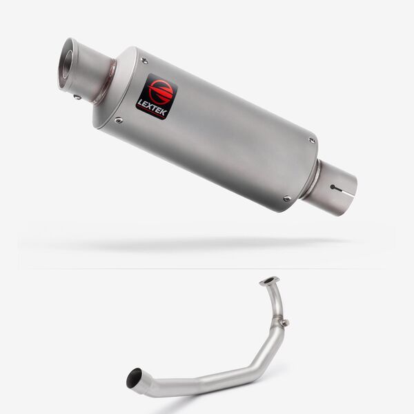 Lextek Matt Stainless Steel GP1 240mm Exhaust System for Yamaha YZF R125