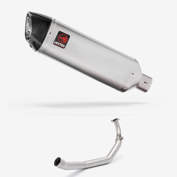 Lextek Matt Stainless Steel VP1 300mm Exhaust System for Yamaha YZF R125