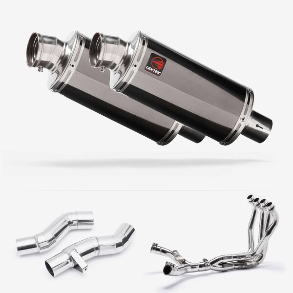 Lextek Smoked Stainless Steel OP16 250mm Exhaust System