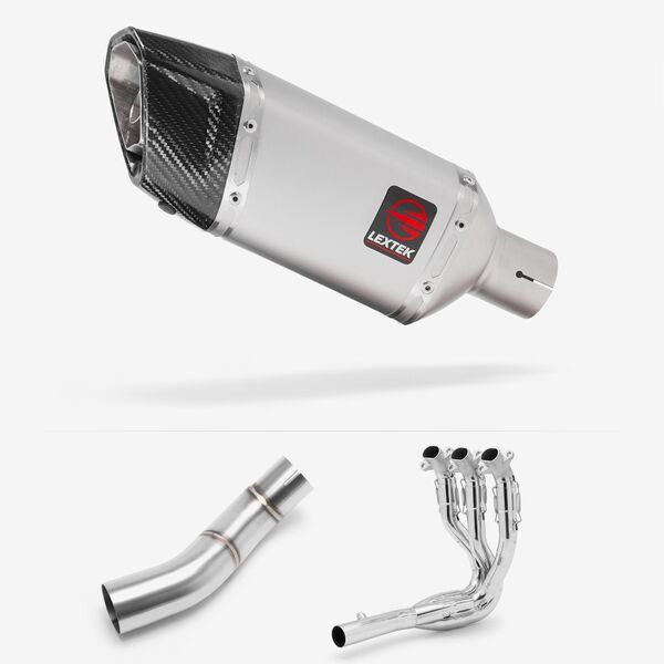 Lextek Matt Stainless Steel SP5 200mm Exhaust System with Single Lambda