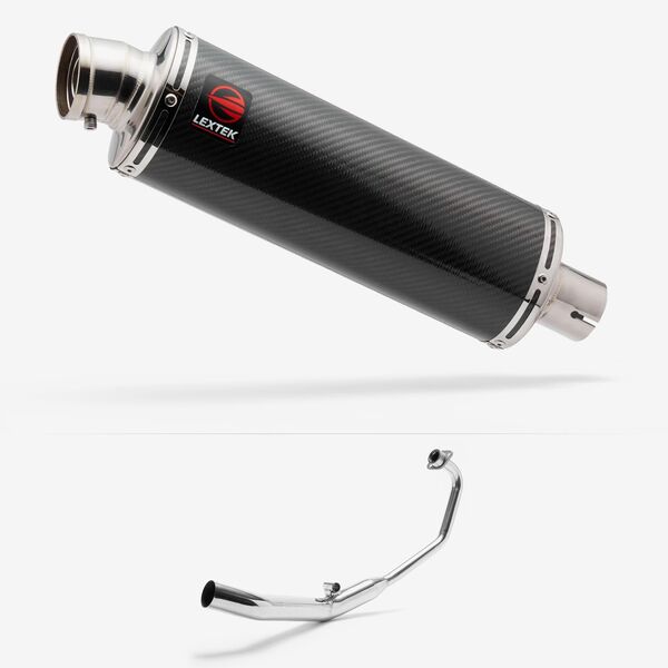 Lextek Stainless Steel OP8C Matt Exhaust System 350mm for Honda CBR 125 R (04-10)