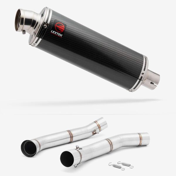Lextek Stainless Steel OP8C Matt Exhaust 350mm with Link Pipe for KTM 690 Duke (12-19)